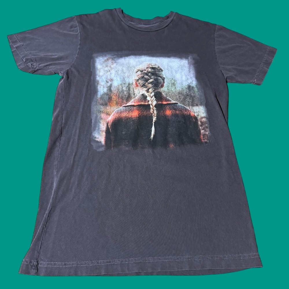 Taylor Swift Evermore Album T Shirt Womens Small Short Sleeve Double Sided